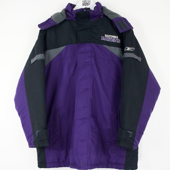 Reebok NFL Baltimore Ravens Black and Purple Jacket (Large) - Picture 2 of 4